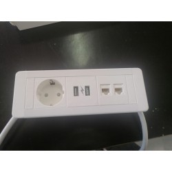 Inox FRAME Biały - 230V x2, RJ45 x 2,Hdmi, Vga